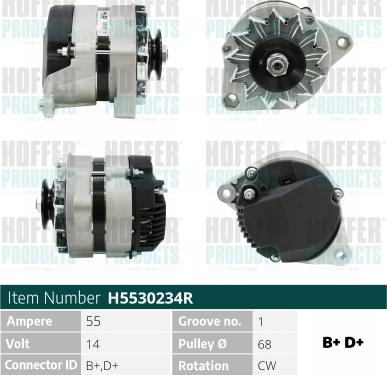 Hoffer H5530234R - Alternator furqanavto.az