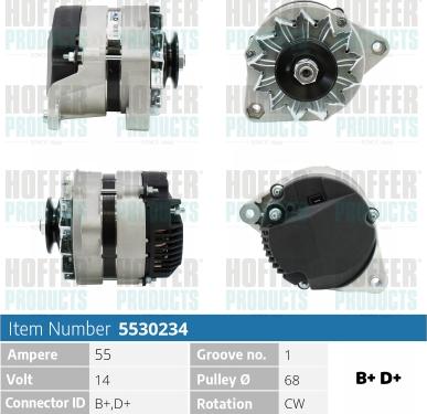 Hoffer H5530234 - Alternator furqanavto.az