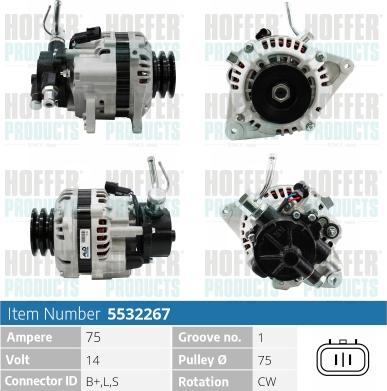 Hoffer H5532267 - Alternator furqanavto.az