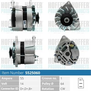 Hoffer H5525060 - Alternator furqanavto.az