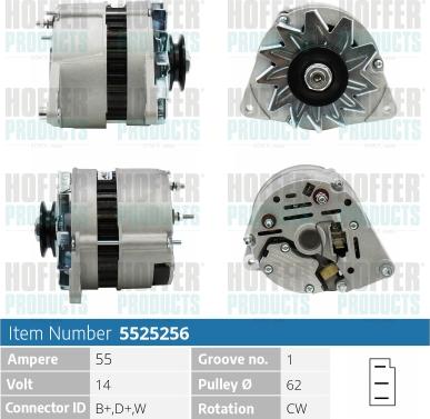 Hoffer H5525256 - Alternator furqanavto.az