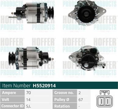 Hoffer H5520914 - Alternator furqanavto.az