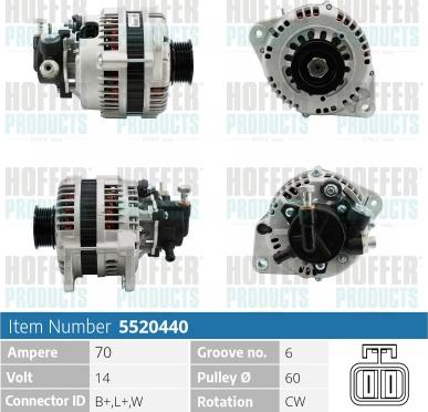 Hoffer H5520440 - Alternator furqanavto.az