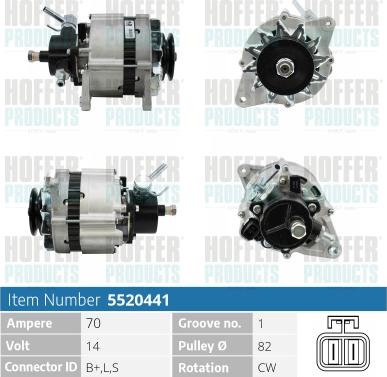 Hoffer H5520441 - Alternator furqanavto.az