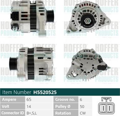 Hoffer H5520525 - Alternator furqanavto.az