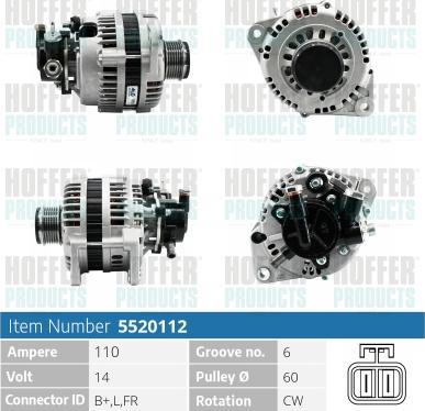 Hoffer H5520112 - Alternator furqanavto.az