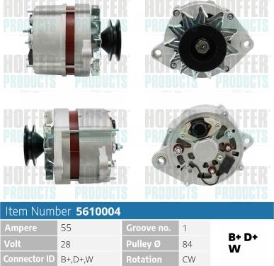 Hoffer H5610004 - Alternator furqanavto.az