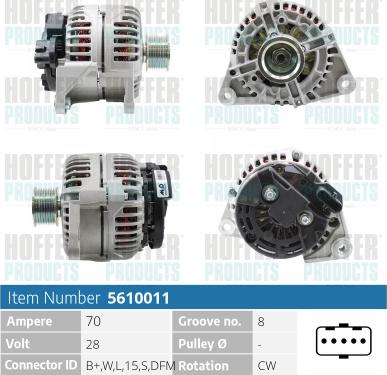 Hoffer H5610011 - Alternator furqanavto.az