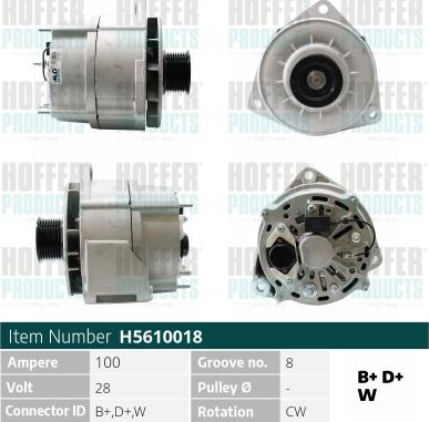 Hoffer H5610018 - Alternator furqanavto.az