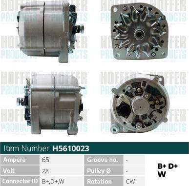 Hoffer H5610023 - Alternator furqanavto.az