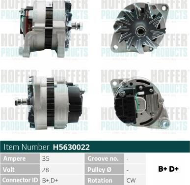 Hoffer H5630022 - Alternator furqanavto.az