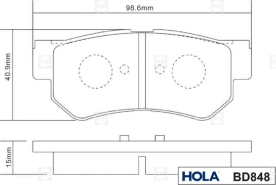 Hola BD849 - Əyləc altlığı dəsti, əyləc diski furqanavto.az