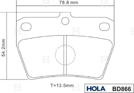 Hola BD866 - Əyləc altlığı dəsti, əyləc diski furqanavto.az