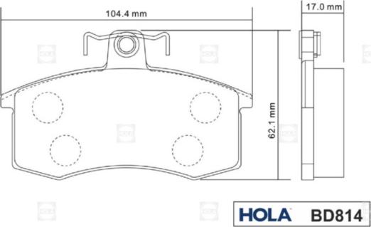 Hola BD814 - Əyləc altlığı dəsti, əyləc diski www.furqanavto.az