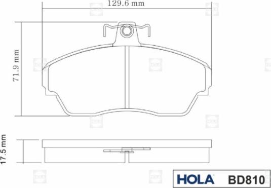 Hola BD810 - Əyləc altlığı dəsti, əyləc diski furqanavto.az