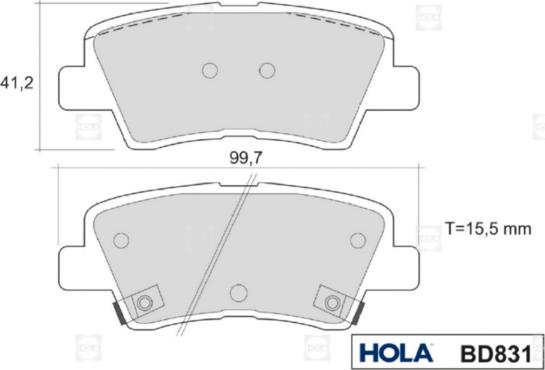 Hola BD831 - Əyləc altlığı dəsti, əyləc diski furqanavto.az