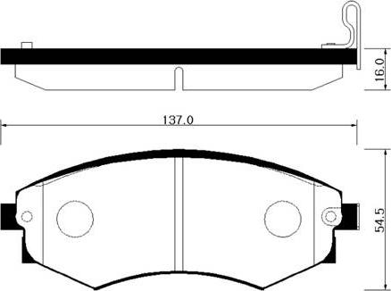 DJ Parts BP1626 - Əyləc altlığı dəsti, əyləc diski furqanavto.az