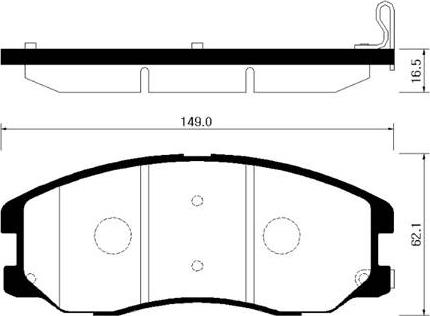 BOSCH 986TB3017 - Əyləc altlığı dəsti, əyləc diski furqanavto.az