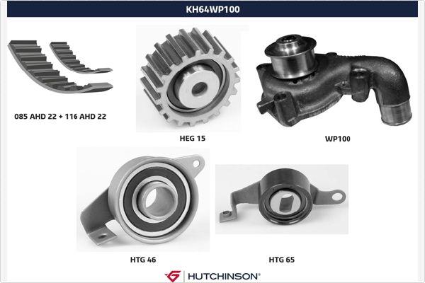 Hutchinson KH 64WP100 - Su Pompası və Vaxt Kəməri Dəsti furqanavto.az