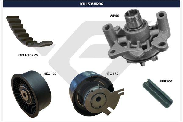 Hutchinson KH 153WP86 - Su Pompası və Vaxt Kəməri Dəsti furqanavto.az