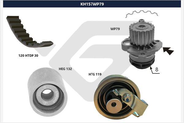 Hutchinson KH 157WP79 - Su Pompası və Vaxt Kəməri Dəsti furqanavto.az