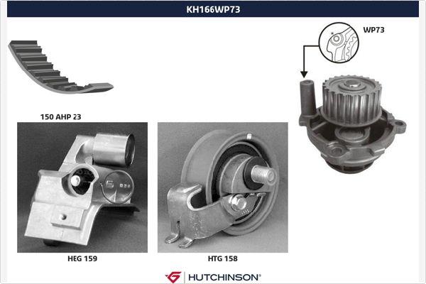 Hutchinson KH 166WP73 - Su Pompası və Vaxt Kəməri Dəsti furqanavto.az