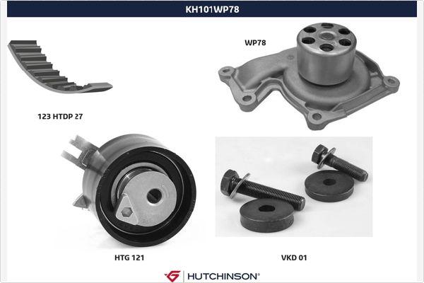 Hutchinson KH 101WP78 - Su Pompası və Vaxt Kəməri Dəsti furqanavto.az