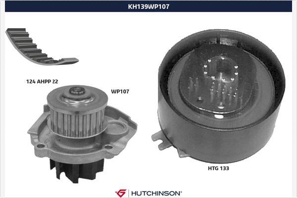 Hutchinson KH 139WP107 - Su Pompası və Vaxt Kəməri Dəsti furqanavto.az