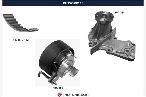 Hutchinson KH 352WP145 - Su Pompası və Vaxt Kəməri Dəsti furqanavto.az