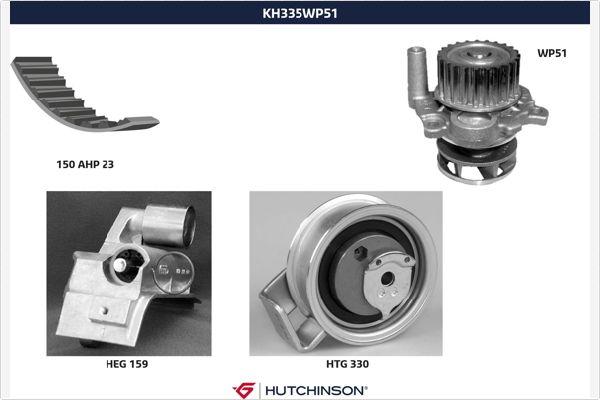 Hutchinson KH 335WP51 - Su Pompası və Vaxt Kəməri Dəsti furqanavto.az