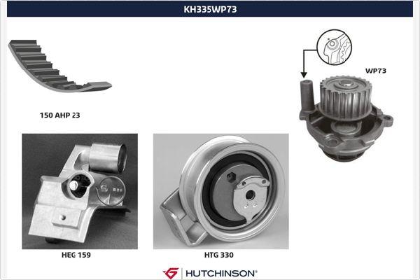 Hutchinson KH 335WP73 - Su Pompası və Vaxt Kəməri Dəsti furqanavto.az