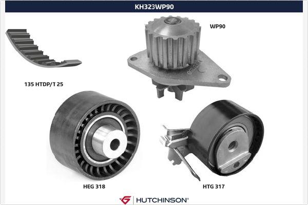 Hutchinson KH 323WP90 - Su Pompası və Vaxt Kəməri Dəsti furqanavto.az