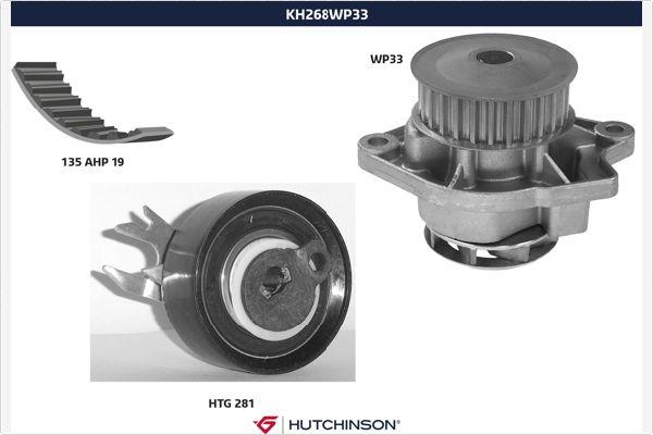 Hutchinson KH 268WP33 - Su Pompası və Vaxt Kəməri Dəsti furqanavto.az