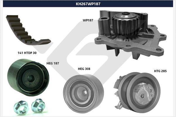 Hutchinson KH 267WP187 - Su Pompası və Vaxt Kəməri Dəsti furqanavto.az