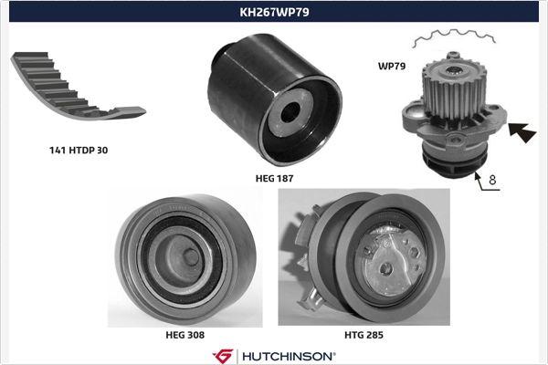 Hutchinson KH 267WP79 - Su Pompası və Vaxt Kəməri Dəsti furqanavto.az