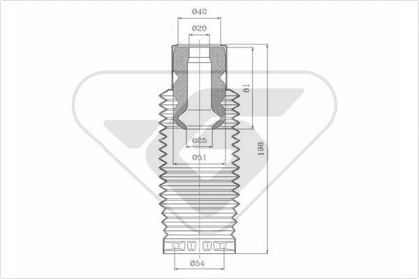 Hutchinson KP095 - Toz örtüyü dəsti, amortizator furqanavto.az