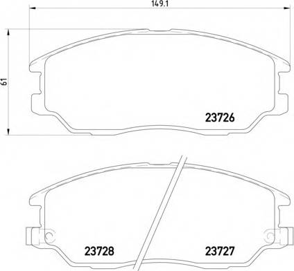 Hyundai 58101-H1A80 - Əyləc altlığı dəsti, əyləc diski furqanavto.az