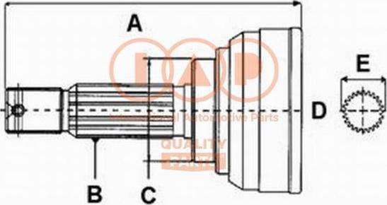 IAP QUALITY PARTS 406-06061 - Birləşmə dəsti, ötürücü val furqanavto.az