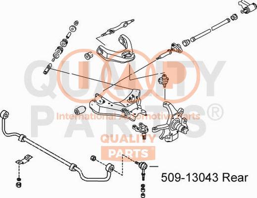 IAP QUALITY PARTS 509-13043 - Çubuq / Strut, stabilizator furqanavto.az