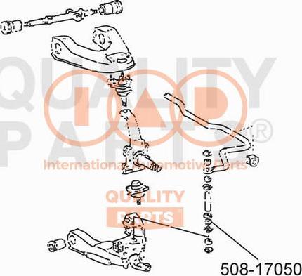 IAP QUALITY PARTS 508-17050 - Dəstək kol, stabilizator furqanavto.az