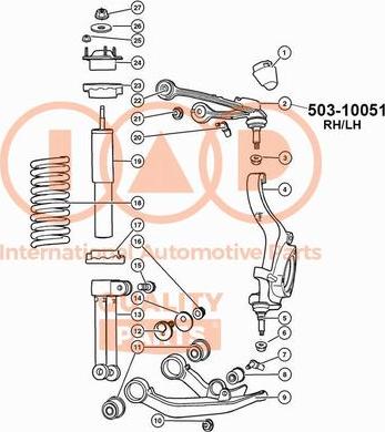 IAP QUALITY PARTS 503-10051 - Yolun idarəedici qolu furqanavto.az