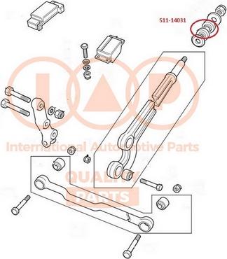 IAP QUALITY PARTS 511-14031 - Nəzarət Kolu / Arxa Qol furqanavto.az