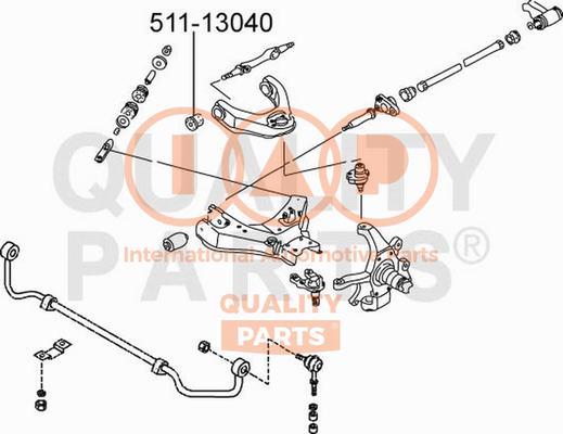 IAP QUALITY PARTS 511-13040 - Nəzarət Kolu / Arxa Qol furqanavto.az