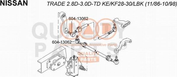 IAP QUALITY PARTS 604-13062 - Bağlama çubuğunun sonu furqanavto.az