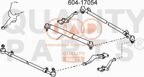 IAP QUALITY PARTS 604-17054 - Bağlama çubuğunun sonu furqanavto.az