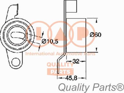 IAP QUALITY PARTS 127-06034 - Gərginlik kasnağı, vaxt kəməri furqanavto.az