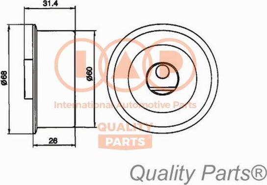 IAP QUALITY PARTS 12713080 - Gərginlik kasnağı, vaxt kəməri furqanavto.az