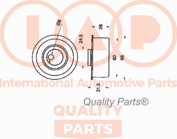 IAP QUALITY PARTS 12713087 - Gərginlik kasnağı, vaxt kəməri furqanavto.az