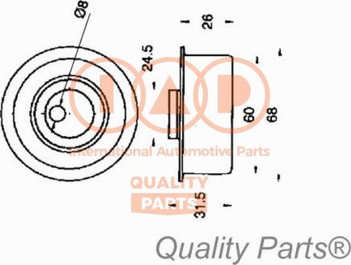 IAP QUALITY PARTS 12713087 - Gərginlik kasnağı, vaxt kəməri furqanavto.az