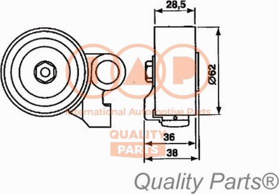 IAP QUALITY PARTS 127-17054 - Gərginlik kasnağı, vaxt kəməri furqanavto.az